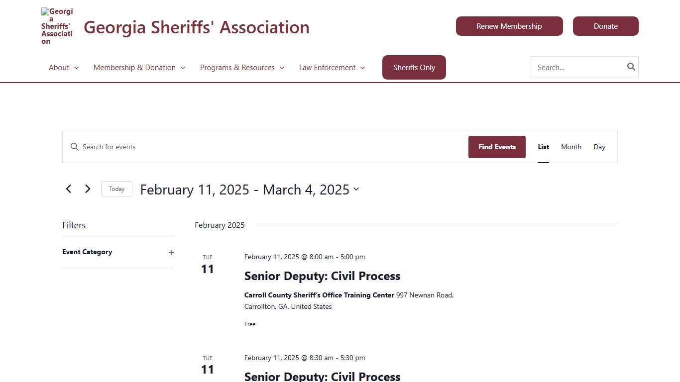 Past Events from October 10, 2022 – August 12, 2022 – Page 12 – Georgia Sheriffs' Association